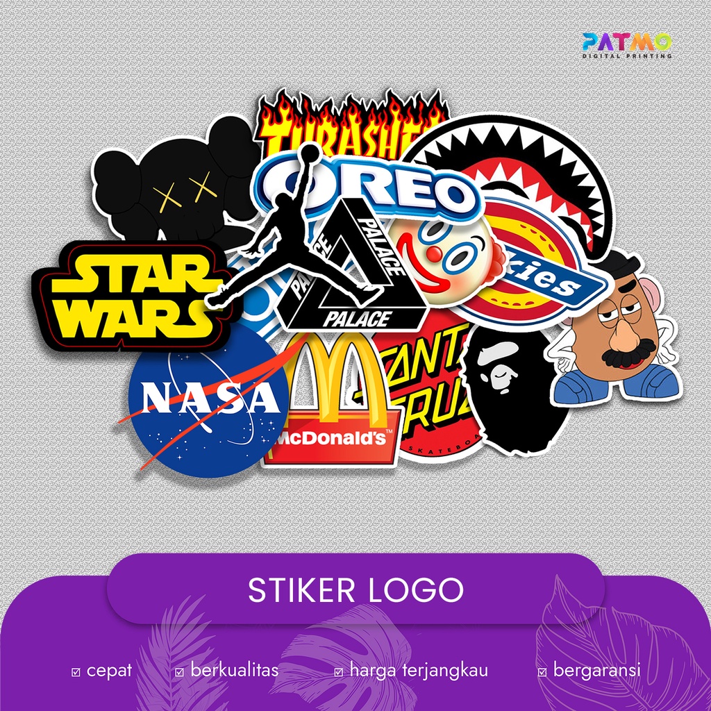 

Sticker Aesthetic logo brand nasa netflix 15 pcs