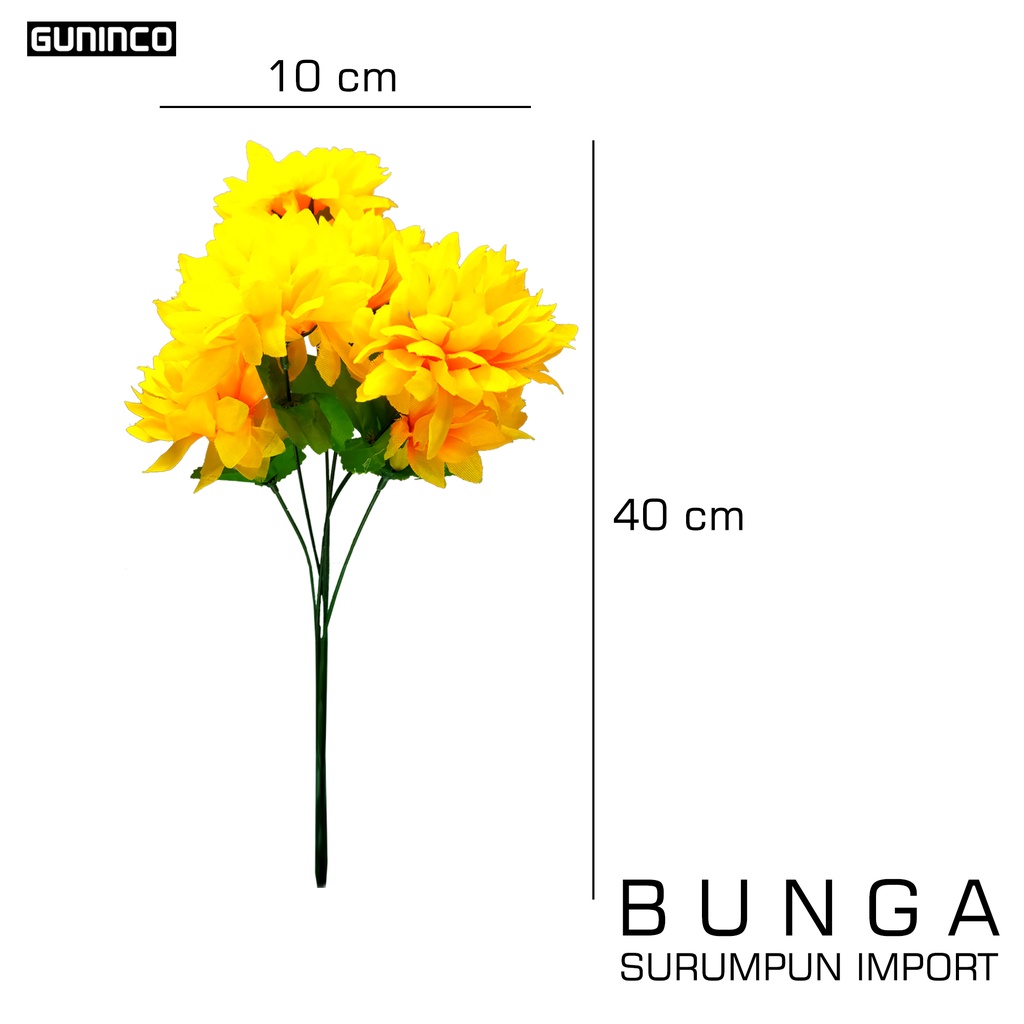 GUNINCO BUNGA SERUNI SERUMPUN MAWAR Artificial Buatan Bunga Palsu Tanaman Hiasan Dinding Bunga Taman-1