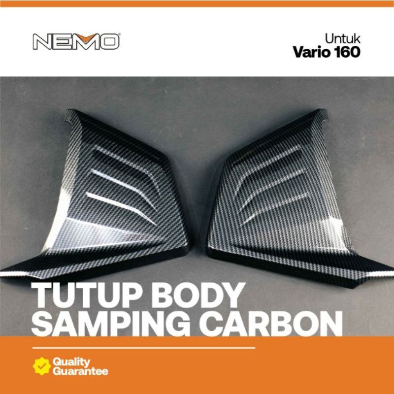 Cover Tutup Body Samping Vario 160 Carbon Nemo Original