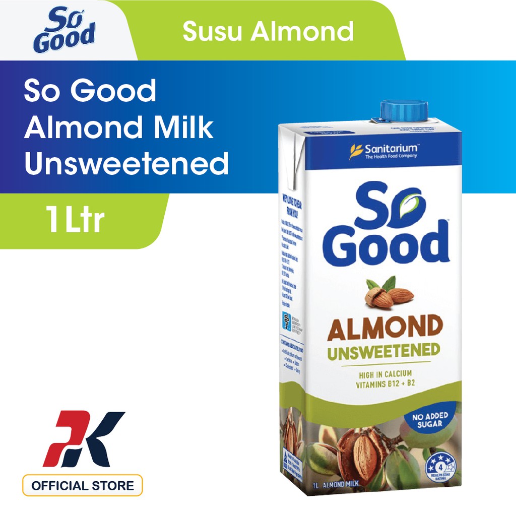 

So Good Almond Milk Unsweetened 1 Ltr