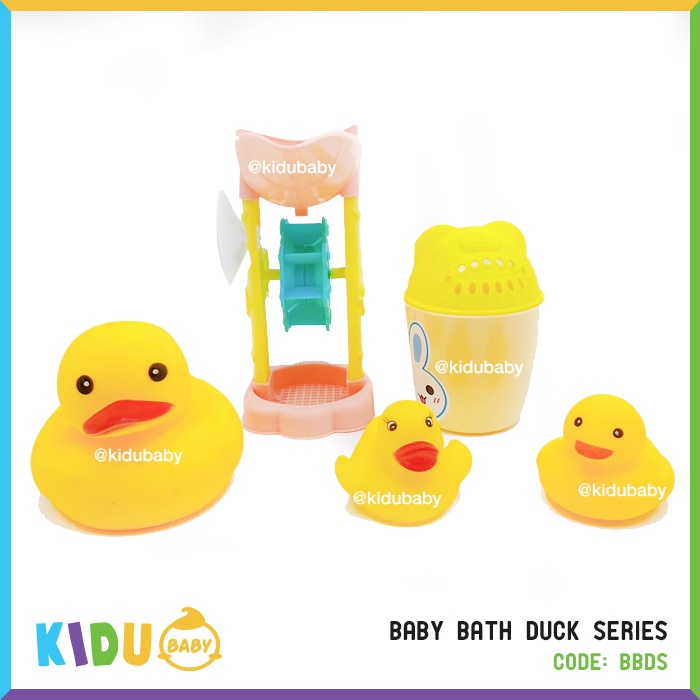 Mainan Anak Mandi Bebek Karet Alat Mandi Anak Baby Bath Duck Kidu Baby