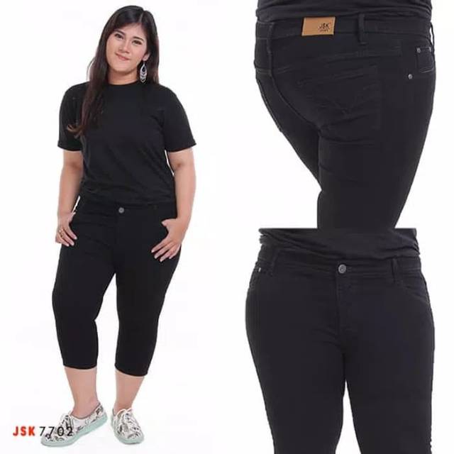 Celana Jumbo Size Big Size Wanita Jeans Celana Pendek Jeans JSK Jeans