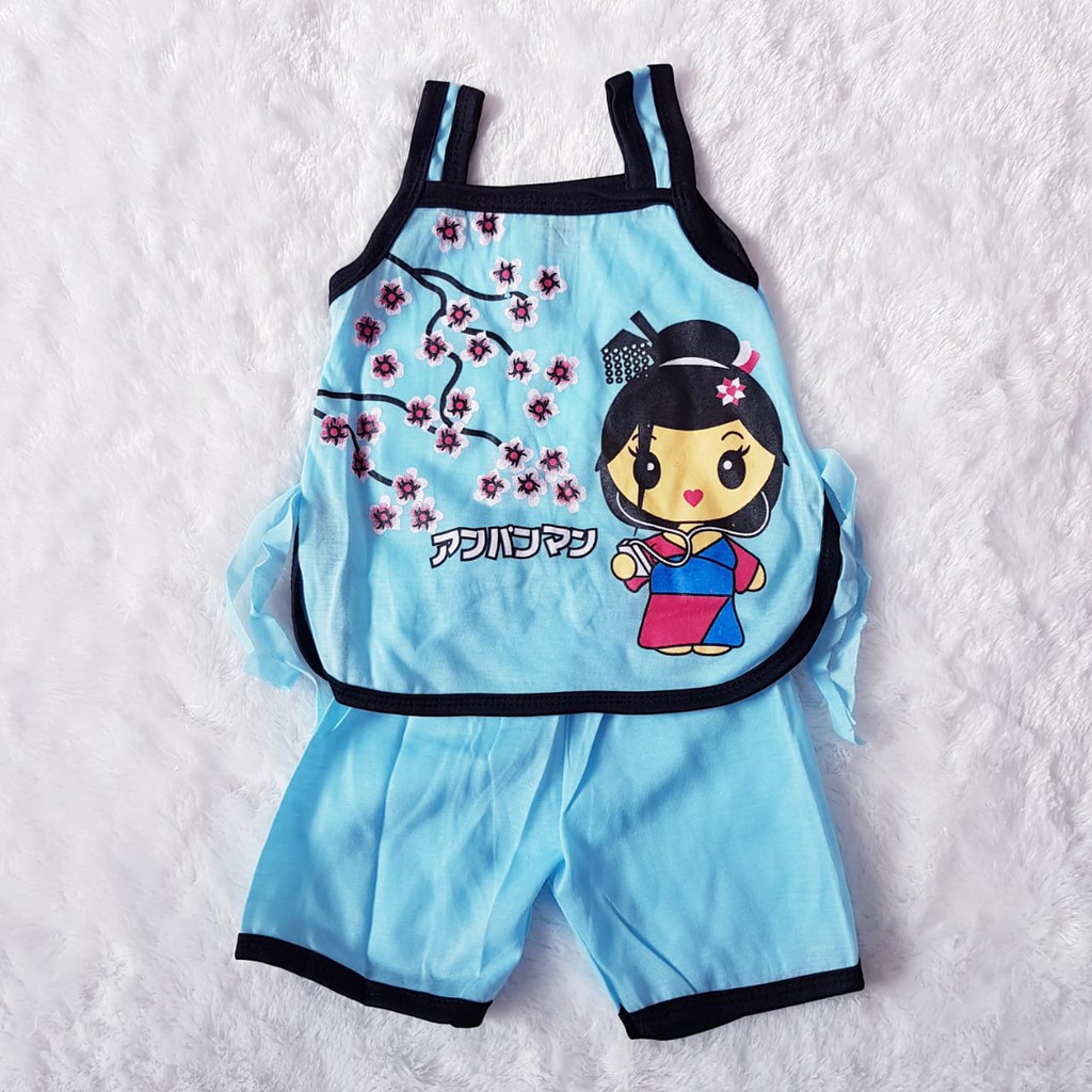 COD Grosiran Baju Anak Cewek Setelan Motif Sakura Baby Alicia