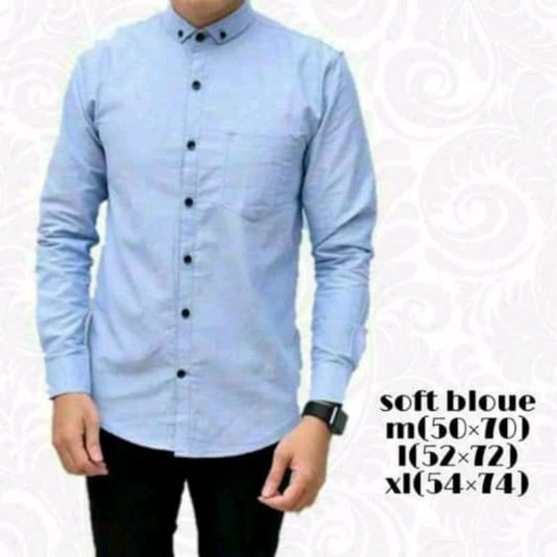 Paket Hemat 3 Pcs Kemeja Pria Polos Lengan Panjang Terbaru  Kmeja Cowok Casual Terlaris Termurah  Baju Cowo  Kerja Kantor