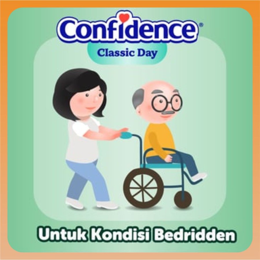 Confidence | Classic Day L 15 | Popok Perekat Dewasa | Adult Diapers