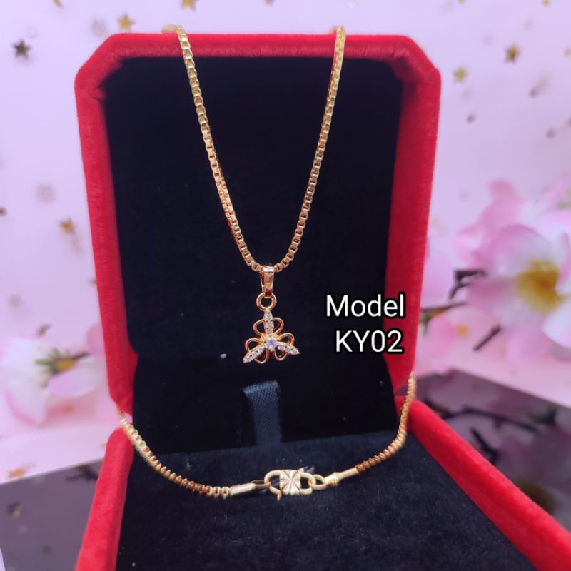 Kalung Wanita dewasa lapis emas 24k anti karat Panjang Terbaru COD