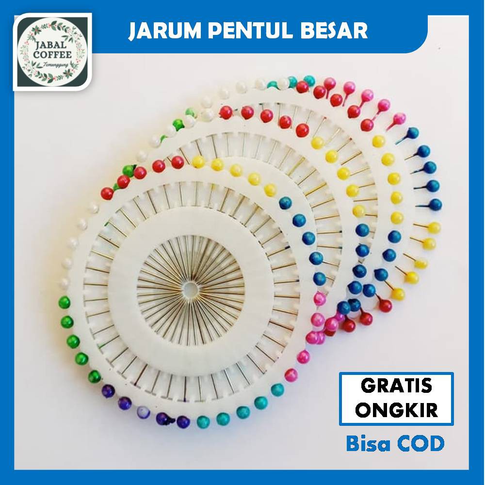 Jarum Pentul Hijab / Jarum Pentul Anti Karat 40 Pc / Jarum Pentul Bulat Warna Warni / Jarum PentulJ6