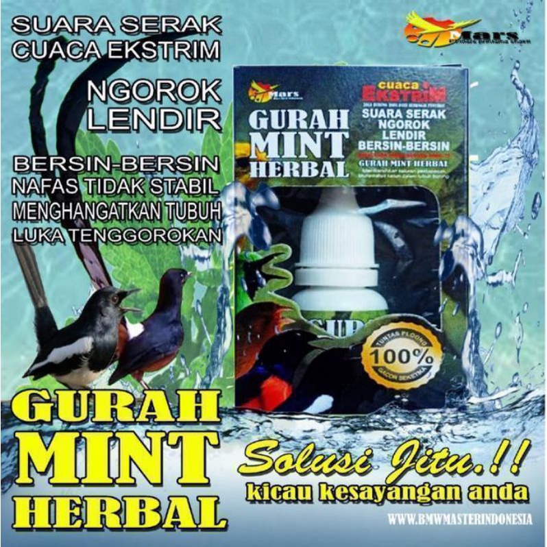 GURAH MINT HERBAL 10 ML OBAT SERAK BURUNG