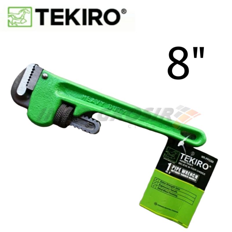 TEKIRO Kunci Pipa 8 Inch Pipe Wrench 8&quot; Kunci Ledeng Alat Pembuka Memasang Pipa