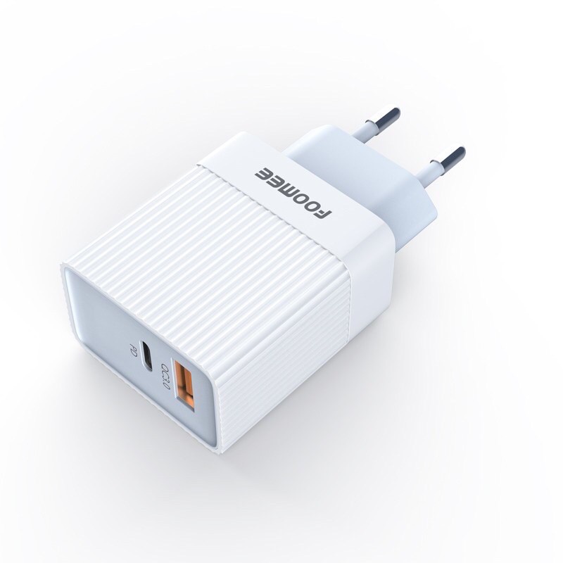 A - Foomee CQ20 Dual Port Charger QC 3.0 &amp; PD 18W