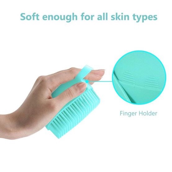 Spon Mandi Refill Sabun Cair Spons Sikat Pembersih Badan Silikon Halus Sponge Silicone Scrubber Bath Brush BPA FREE