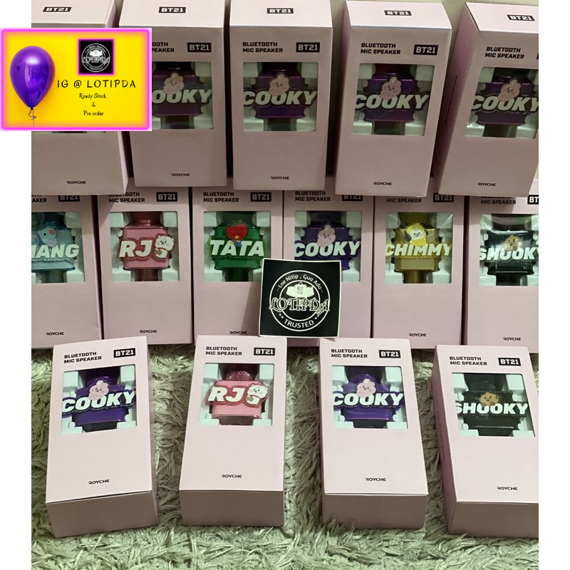 READY - (FULL PRICE) BT21 BABY MICROPHONE WIRELESS BLUETOOTH 5.0 MIC SPEAKER MIC OFFICIAL