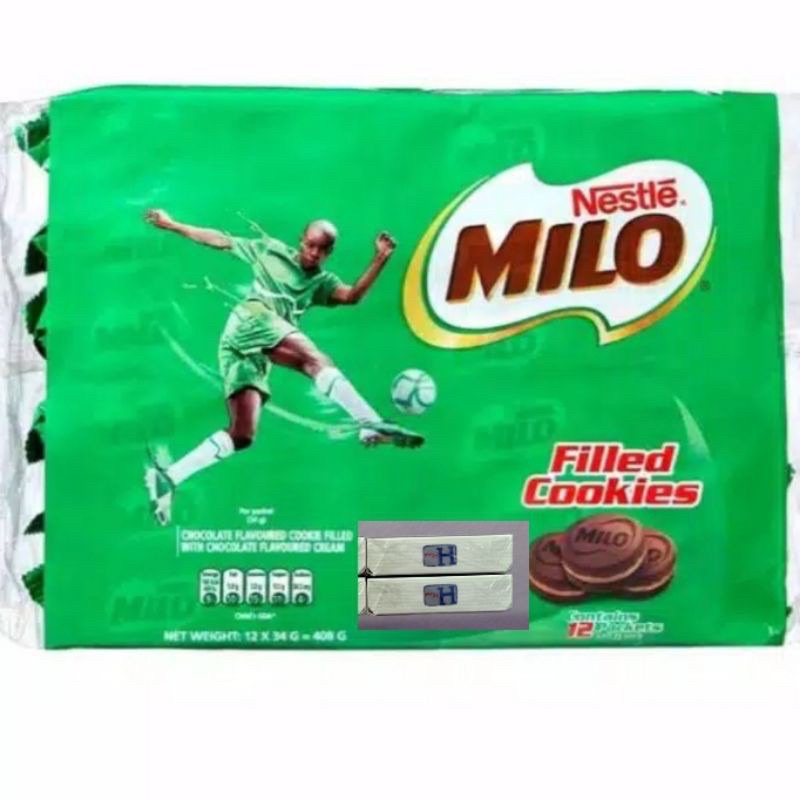 Milo Cookies Sandwich Filled Chocolate Milk Singapore Biskuit Biscuit pack kecil 34gr