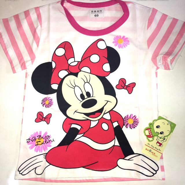 Baju Setelan Baby Girls Minnie Mouse Pink