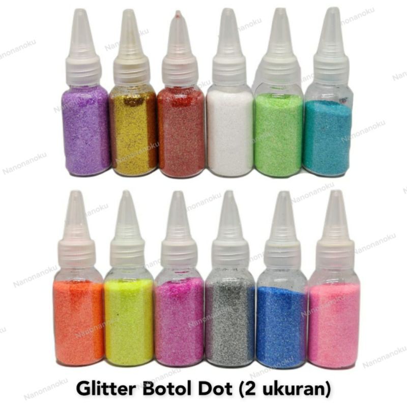 Glitter Botol Bubuk/Serbuk Warna (2 ukuran)