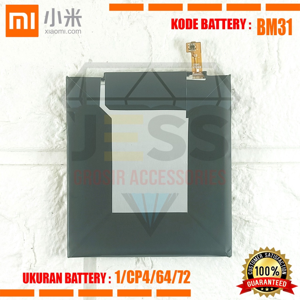 Baterai Battery Original ERRLY BM31 For tipe Handphone Xiao Mi 3 - XIAOMI Mi3