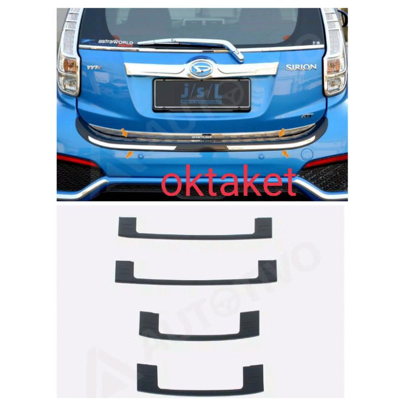 paket sillplate belakang samping hitam elegant grand all new sirion jsl