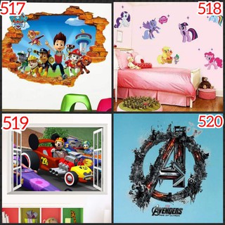 WALLSTICKER STIKER  DINDING  SUPERHERO PRINCES LITTLE PONY 