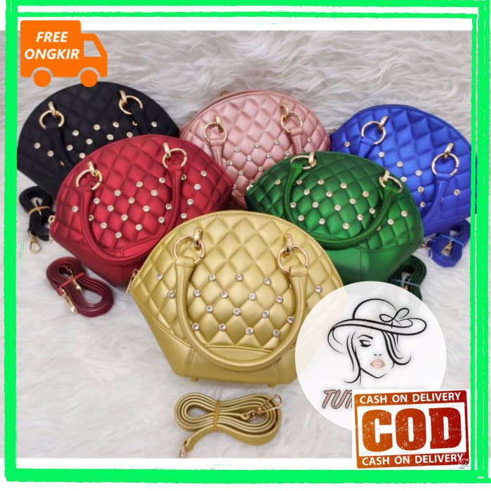BISA COD TAS IMPORT JAKARTA JELLY MATTE KERANG DIAMOND KD24 READY STOK