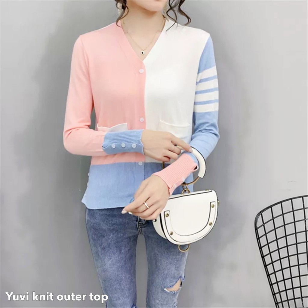 Yuvi knit outer -Thejanclothes