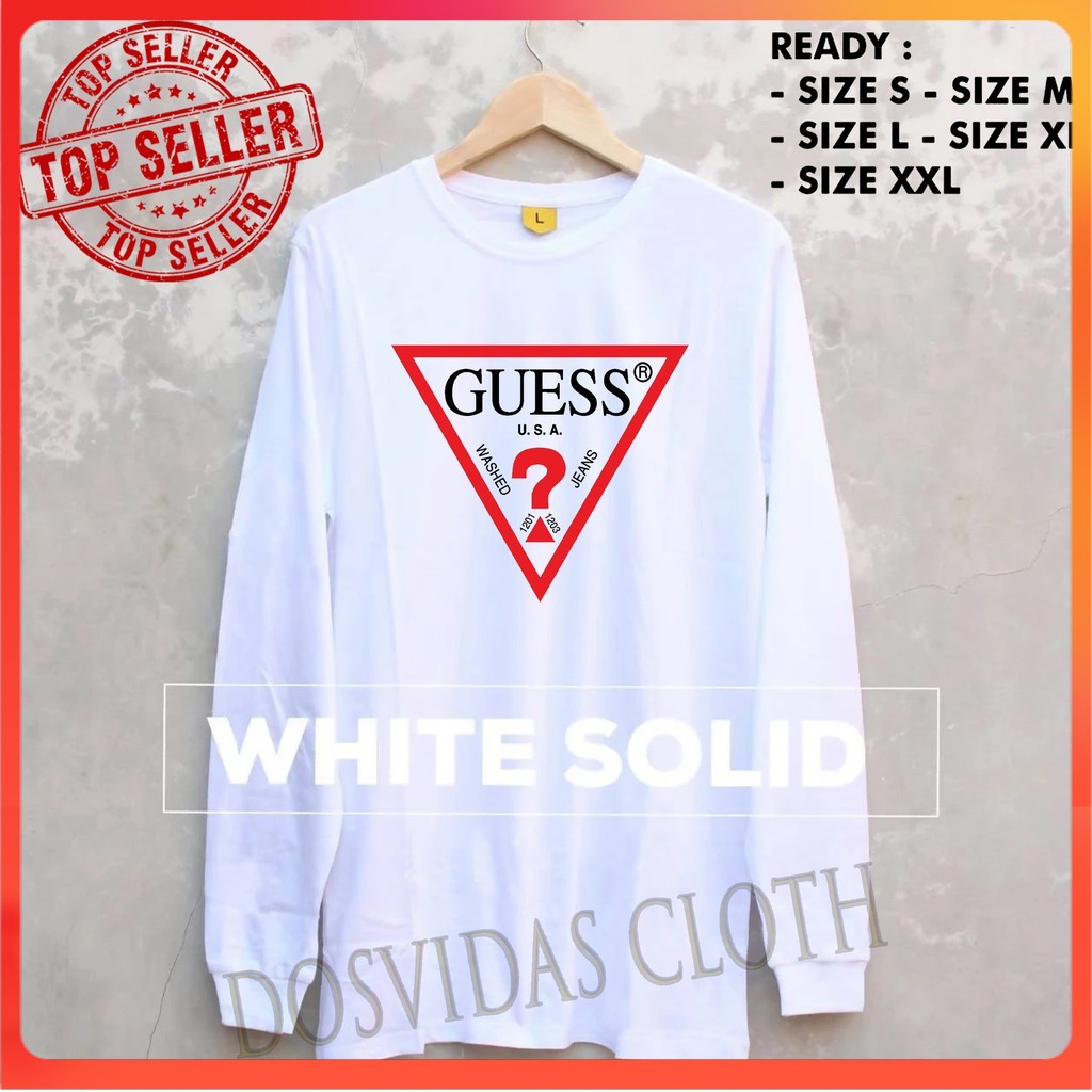 Import Quality MURAH BAJU KAOS LENGAN PANJANG GUESS USA keren GUESS JEANS