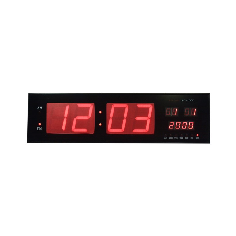 Jam Dinding Digital LED Wall Clock Ukuran Besar 83cm ES235