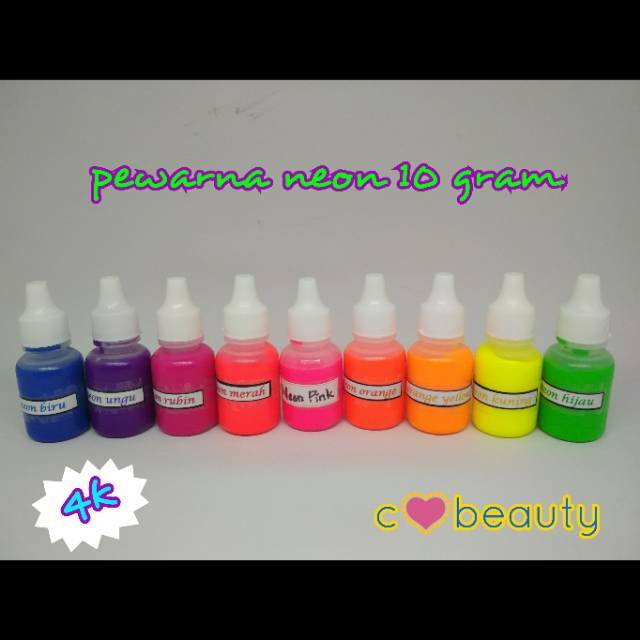 

Pewarna neon 10gr - cat Fluorescence, Murah, Gypsum, Slime, Sablon