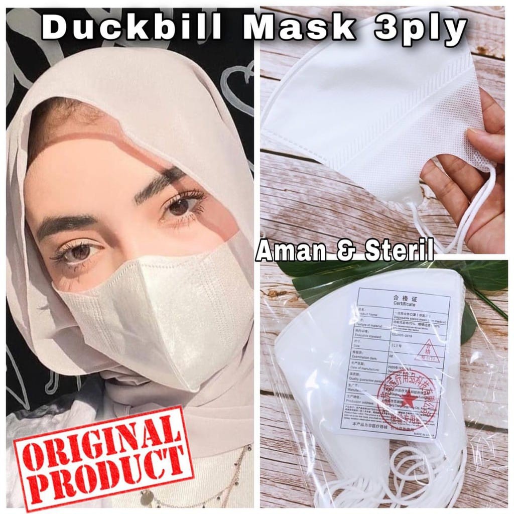 Masker DUCKBILL MASKER 3ply / Mask / KUALITAS TERBAIK / isi 10pcs / dewasa