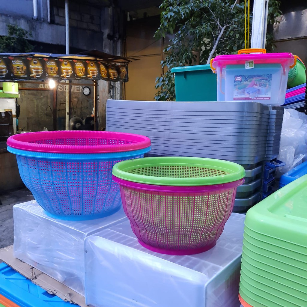 Bakul / Wakul Nasi Wadah Nasi Tempat Nasi Plastik Green Leaf Small - Large