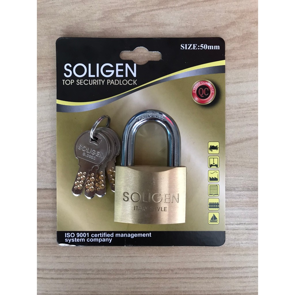 Gembok Soligen 50mm Lengan Pendek