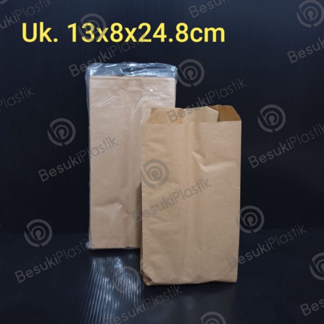 

PaperBag Coklat POLOS / Kantong Coklat Makanan / Brown Kraft Paper Bag / Paper Bag Coklat Grade
