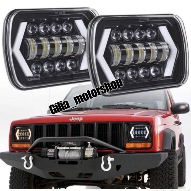 LAMPU DAYMAKER/HEADLAMP KOTAK LED 5 X 7 INCH TSS JEEP KATANA TAFT FEROZA HEADLAMP DAYMAKER L300 75WATT