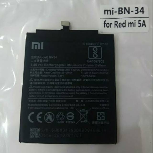Baterai redmi 5a
