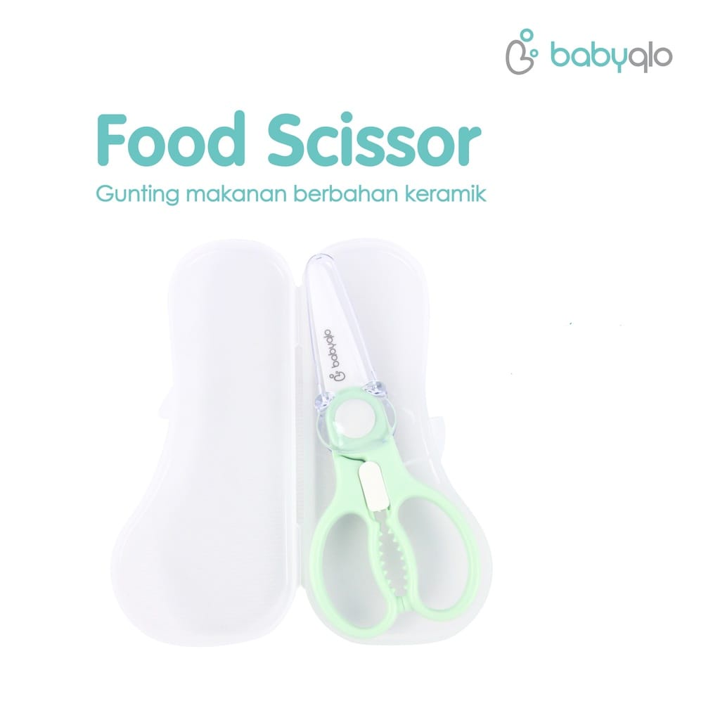 Babyqlo Food Scissor - Gunting Makanan Berbahan Keramik (BQ-9017)