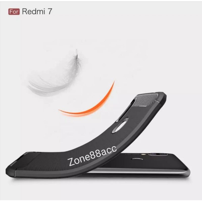 Redmi 7 Silicon Case Softcase iPAKY Carbon Casing Cover TPU