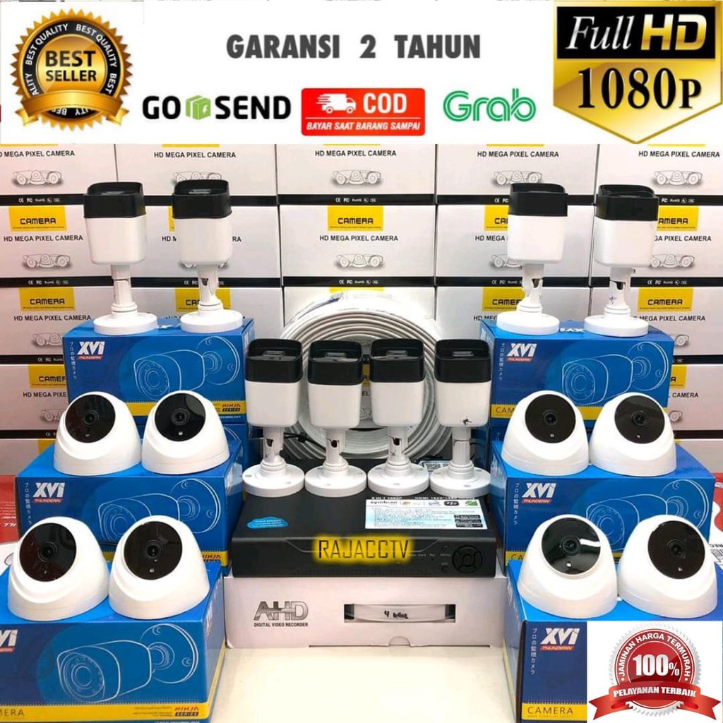 PAKET CCTV 16 CHANNEL 16CAMERA 16CHANNEL 16KAMERA 5MP 1080P IC SONY TURBO HD KOMPLIT TINGGAL PASANG