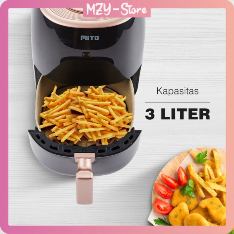 Mito Air Fryer AF2 Digifry Go Kapasitas 3 Liter Digi Fry Go - Airfrayer Mito AF 2 Air Prayer Alat Penggorengan Masak Tanpa Minyak Original Garansi Resmi