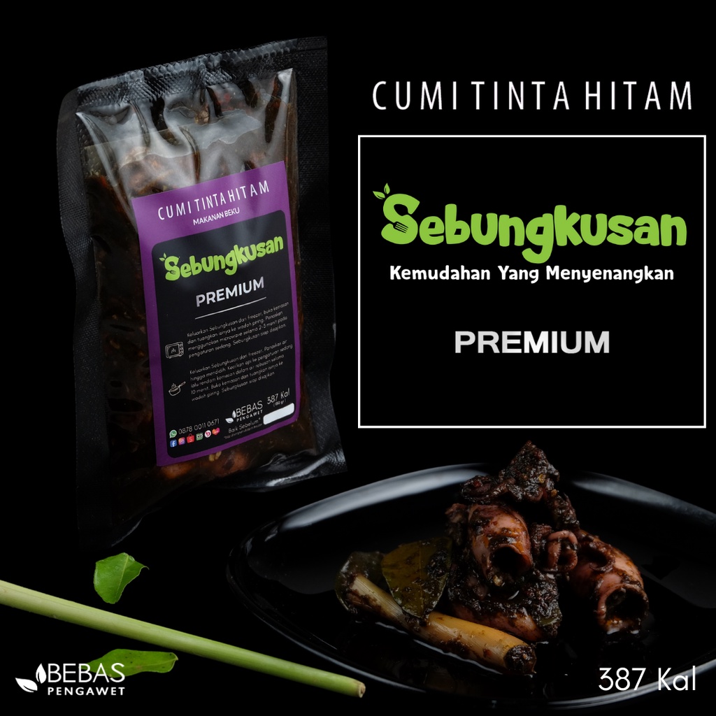 

Sebungkusan Premium - Frozen Food Cumi Tinta Hitam - Porsi 150 G