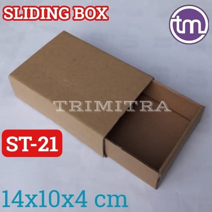 

KARDUS SLIDING KARTON BOX AKSESORIS SOUVENIR Type ST-21 COKLAT
