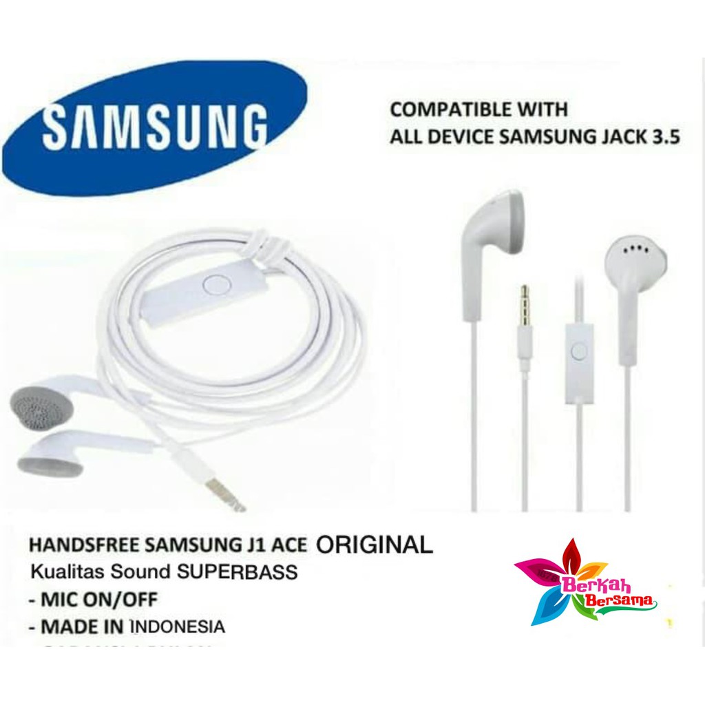 Headset Headsfree henset Hf Samsung J1ace J2prime J3 J5 A10s s5830 original INDONESIA SUPER BB1471