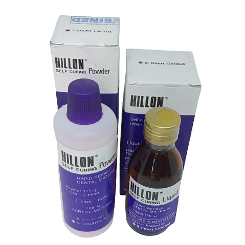Hillon Liquid Cair dan Powder Bubuk Paket 1 Set Self Curing Acrylic Rapid Repair Dental Material Ser