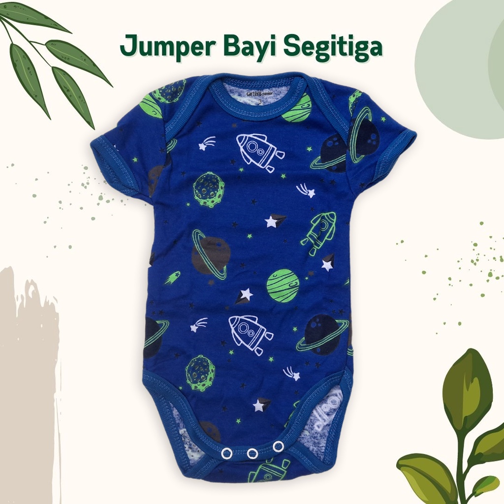 Jumper lengan pendek Boy bodysuit baju bayi  body suit cater Motif Cowo