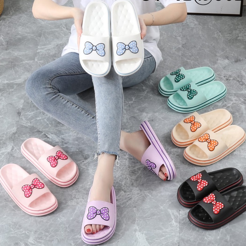 NOELLA Bintik PITA - Sandal Selop Jelly Import Tebal