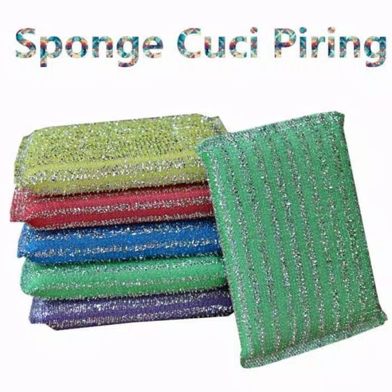 Sponge Cuci Piring Besar 12 cm merk Good Wife / My / Pagoda (sesuai stok yg ada)