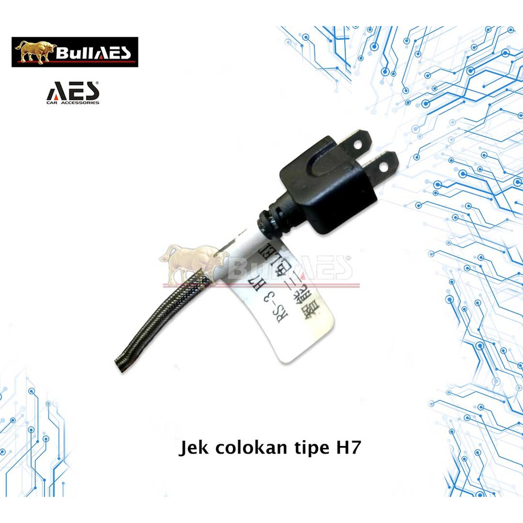 Lampu Led Turbo H7 3 WARNA MERK AES PREMIUM LED Headlamp Mobil Motor