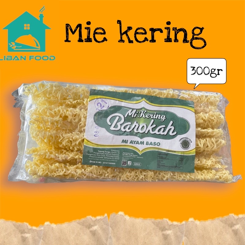 MIE KERING / MIE KERING MERK BAROKAH / TERMURAH / GRATIS ONGKIR / LIBANFOOD