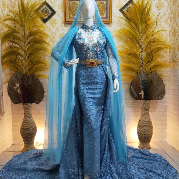 gamis syar i asdf - Wedding Dress - Gaun Pengantin Terbaru Baju Pengantin Model Gamis Duyung Premium