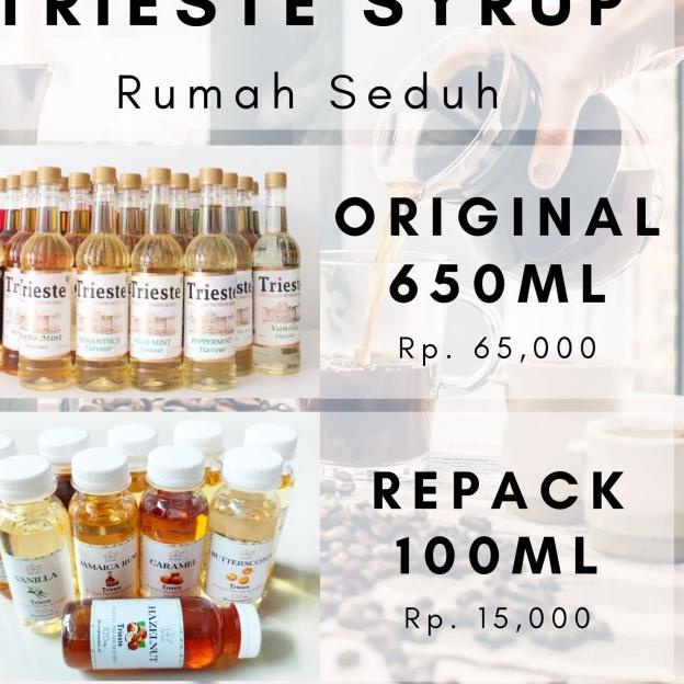 

✨Mall✨ 650 mL Sirup Salted Caramel Merk Trieste - Salted Caramel Italian Syrup gas !!
