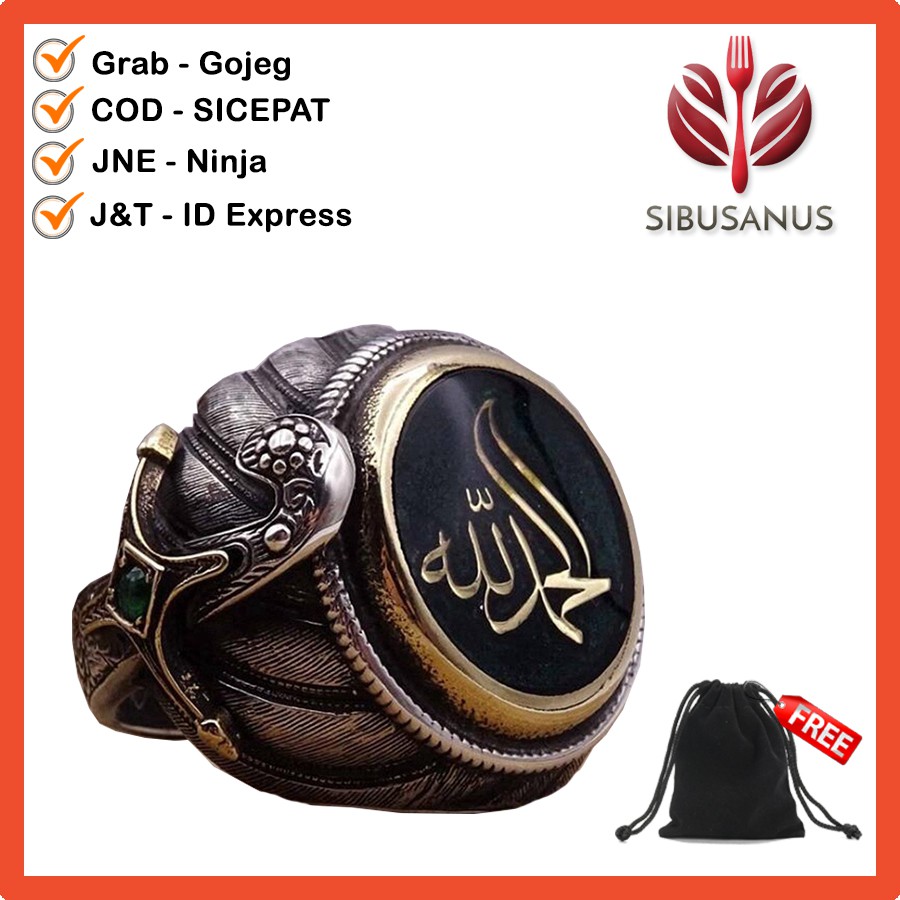 CINCIN TAUHID ISLAMI LAFADZ ALHAMDULILLAH CINCIN PRIA WANITA ISLAMI