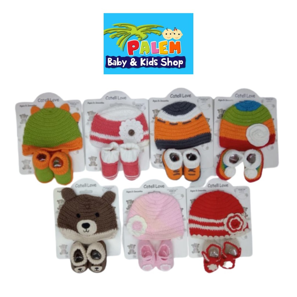 carterlove topi + kaus kaki rajut boy/girl nb